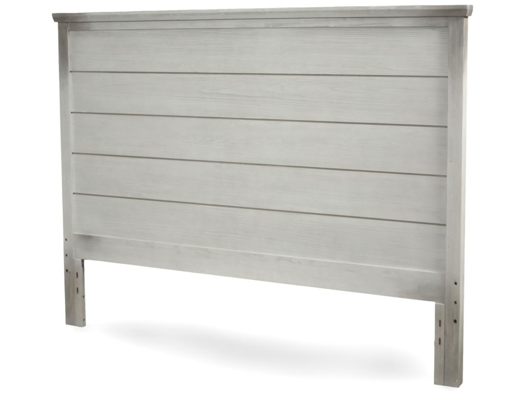 Sea Winds Geneva Queen Solidwood Headboard in Distressed White - Alternative View