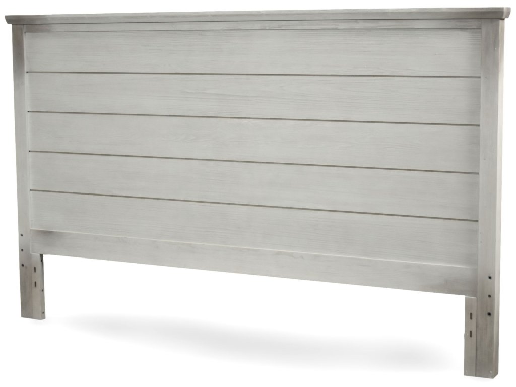 Sea Winds Geneva King Panel Solidwood Bed in Distressed White - Alternative View