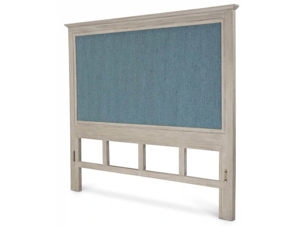 King Woven Headboard in Ocean Blue/Aged Ivory