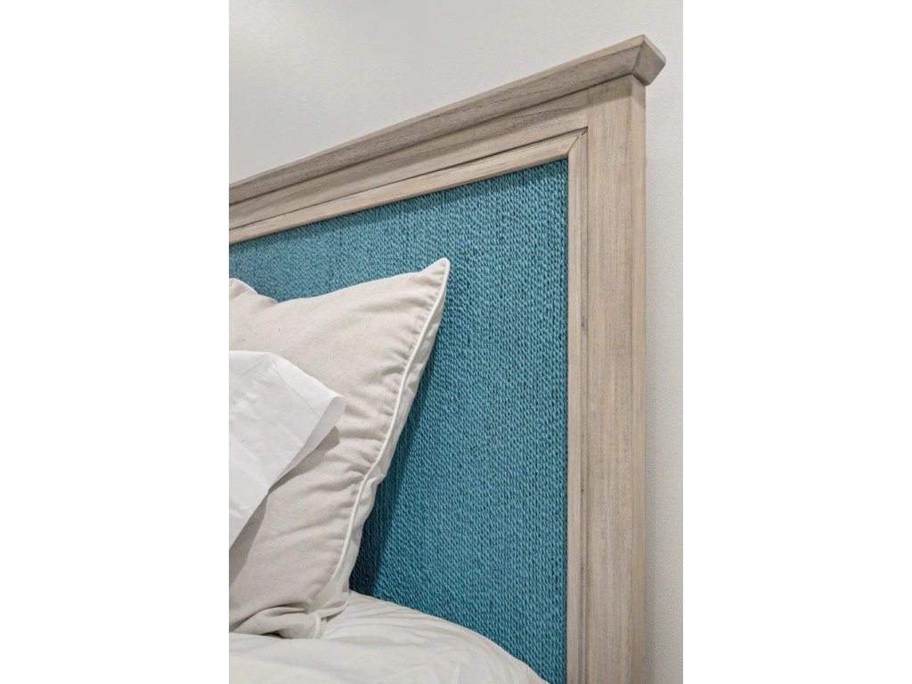 King Woven Bed in Ocean Blue/Aged Ivory - Alternative View