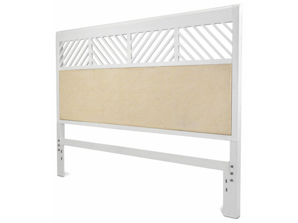 King Woven Headboard in Sand and Stark White