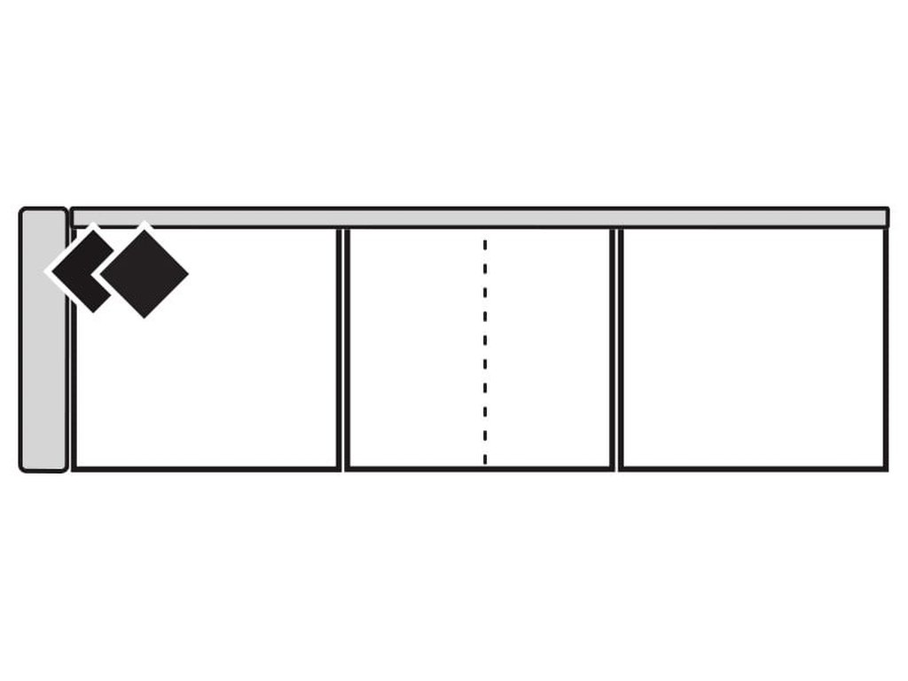 Maddox 41" Deep Lsf 3 Seat Queen Sleeper