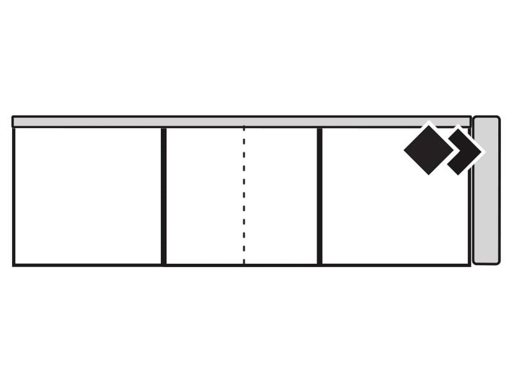 Mcmichael 41" Deep Rsf 3 Seat Queen Sleeper Upholstered Without Skirt