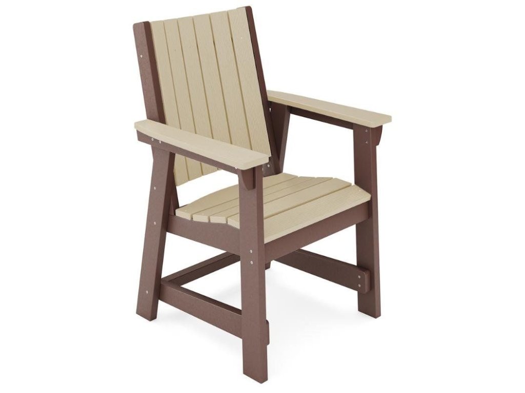 Dining Chair in Pecan Brown and Tybee Sand