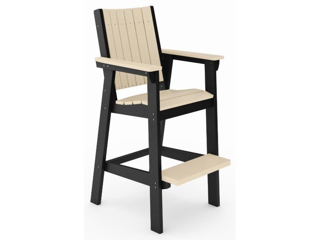 SoPoly Callway Bar Chair in Black and Tybee Sand