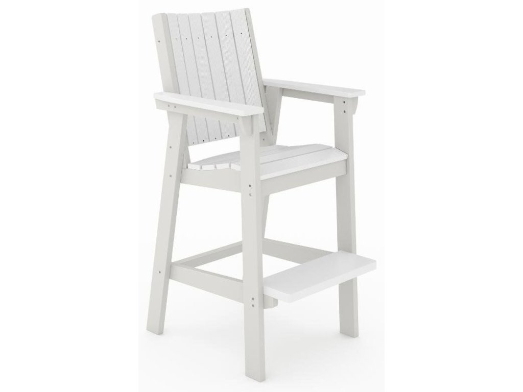 SoPoly Callway Bar Chair in Heron Gray and Harbor Gray