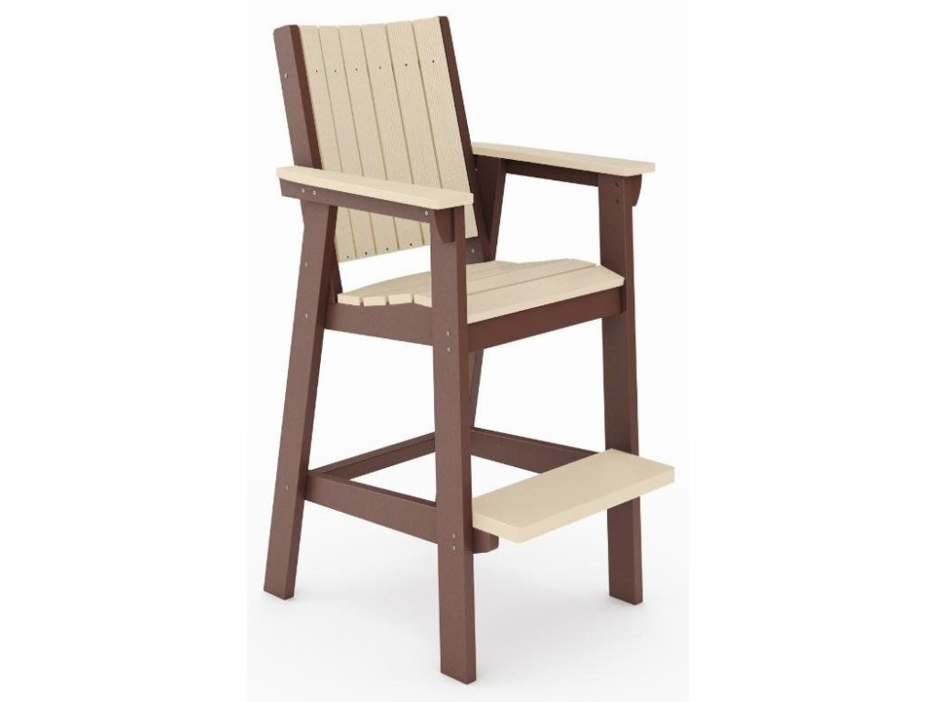 SoPoly Callway Bar Chair in Pecan Brown and Tybee Sand