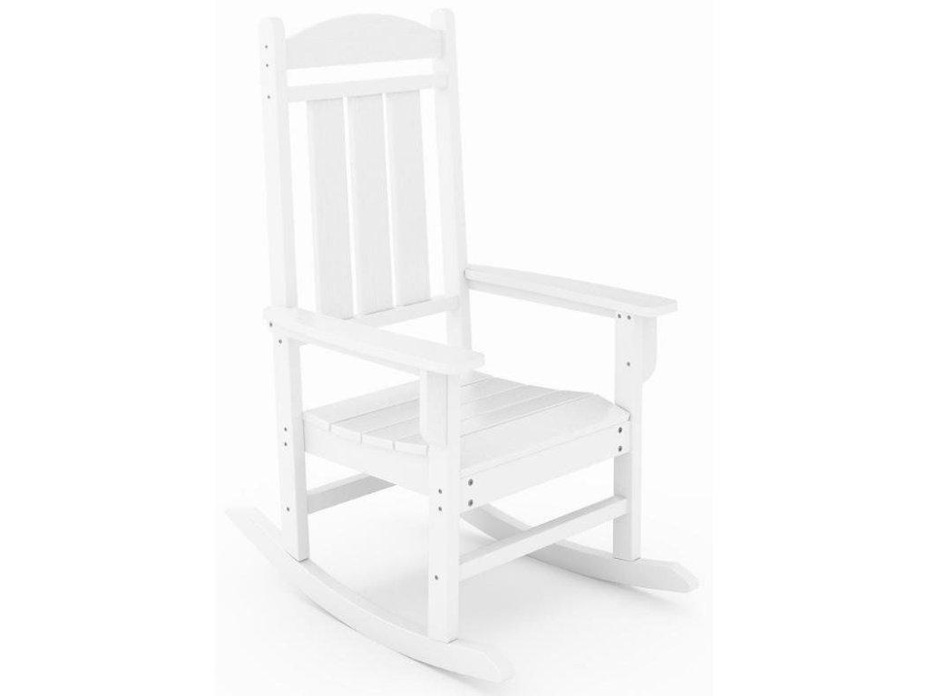 SoPoly Callway Porch Rocker in Destin White