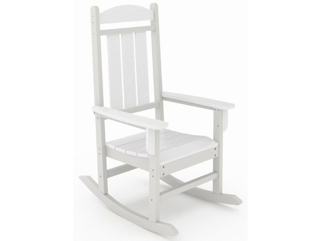 SoPoly Callway Porch Rocker in Heron Gray and Harbor Gray