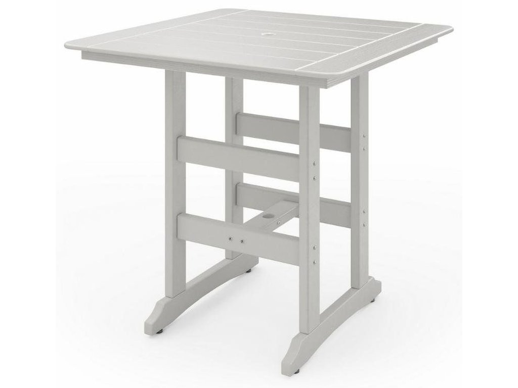 SoPoly 44" Savannah Square Bar Table in Heron Gray