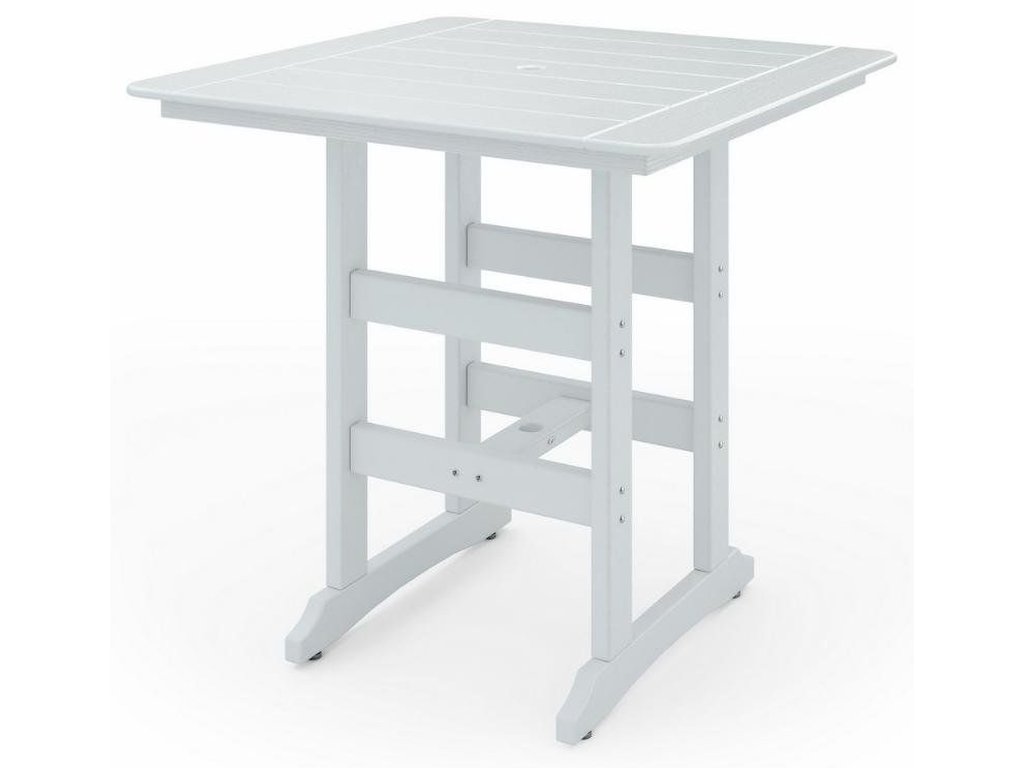 SoPoly 44" Savannah Square Bar Table in Stone Mountain Gray