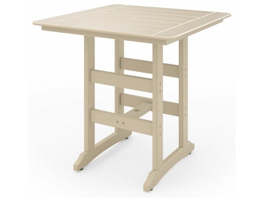SoPoly 44" Savannah Square Bar Table in Tybee Sand