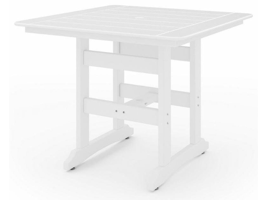 SoPoly 44" Savannah Square Counter Table in Destin White