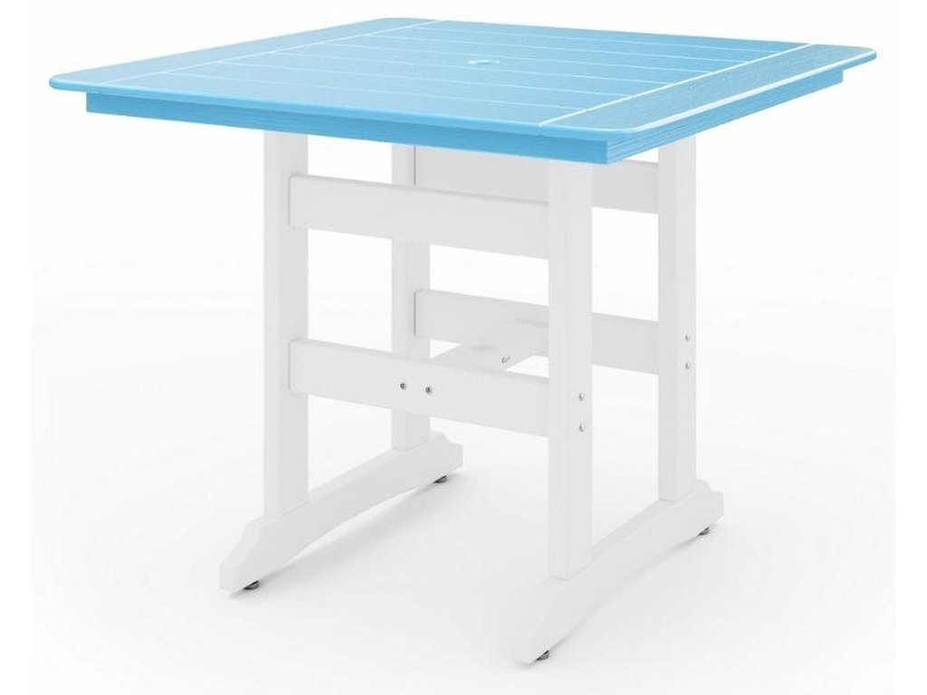 SoPoly 44" Savannah Square Counter Table in Destin and Summer Blue