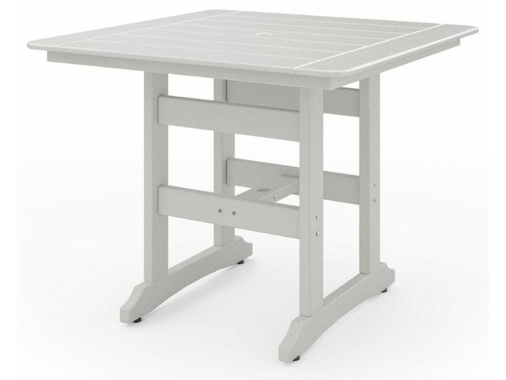 SoPoly 44" Savannah Square Counter Table in Heron Gray