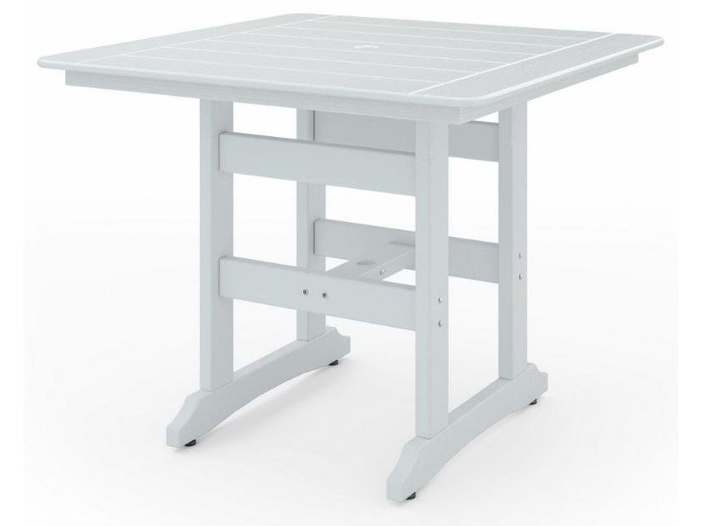 SoPoly 44" Savannah Square Counter Table in Stone Mountain Gray