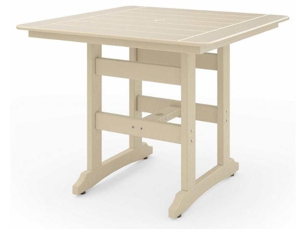 SoPoly 44" Savannah Square Counter Table in Tybee Sand