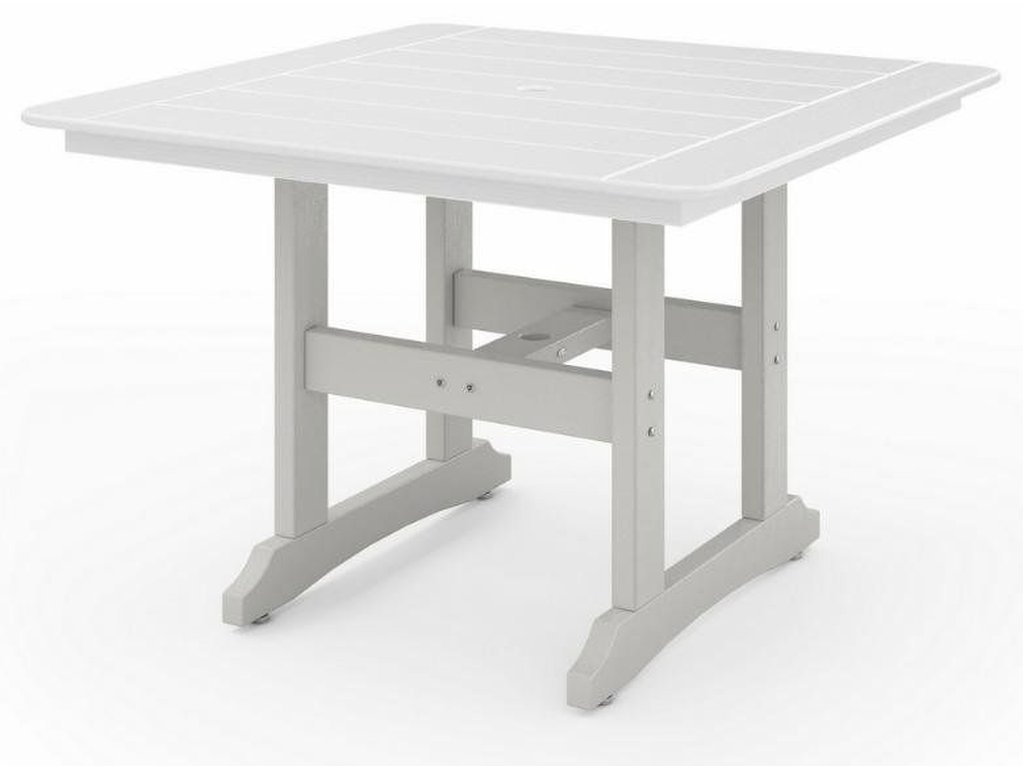 SoPoly 44" Savannah Square Dining Table in Heron Gray and Harbor Gray