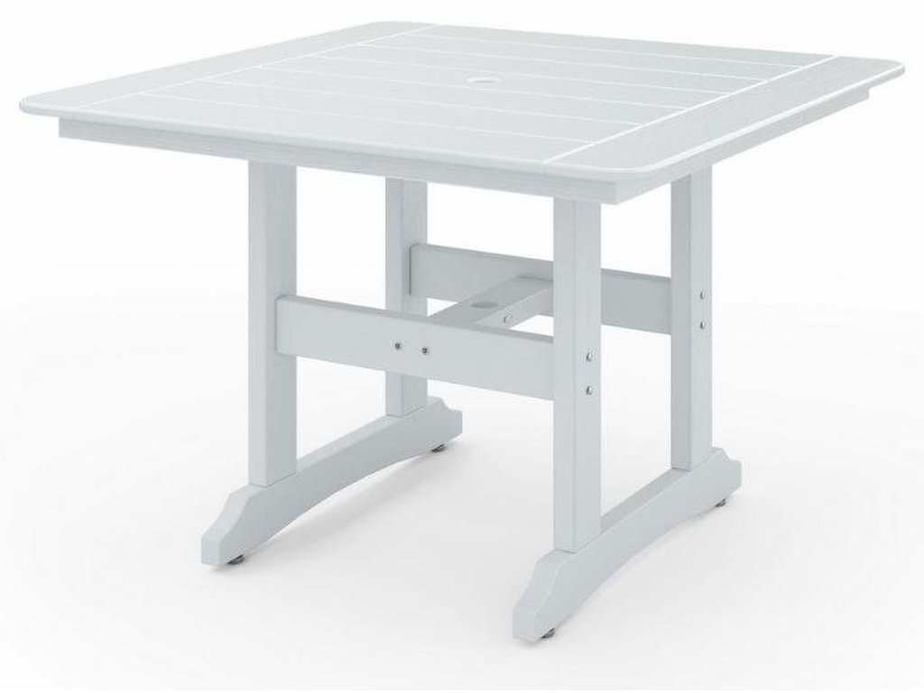 SoPoly 44" Savannah Square Dining Table in Stone Mountain Gray