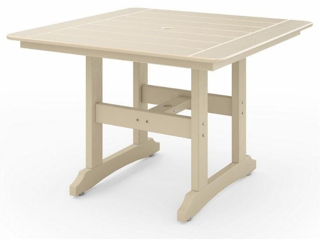 SoPoly 44" Savannah Square Dining Table in Tybee Sand
