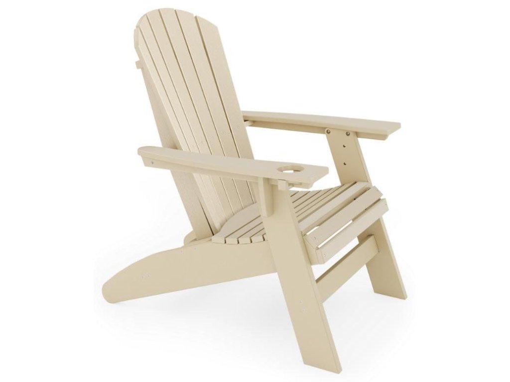 SoPoly St. Simons Curved Back Adirondack Chair in Tybee Sand