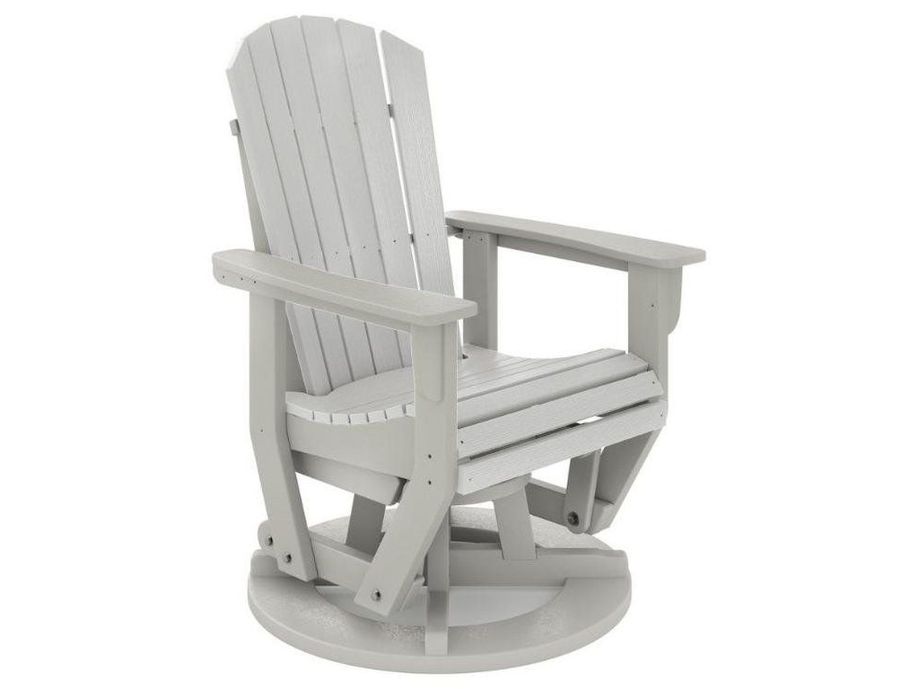 SoPoly St. Simons Swivel Glider in Heron Gray and Harbor Gray