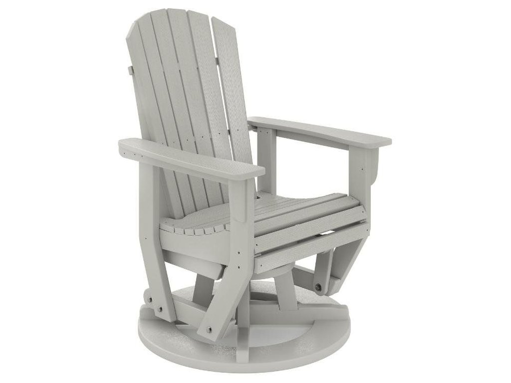 SoPoly St. Simons Swivel Glider in Heron Gray