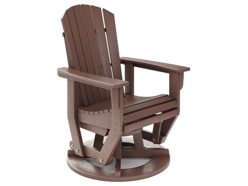 SoPoly St. Simons Swivel Glider in Pecan Brown