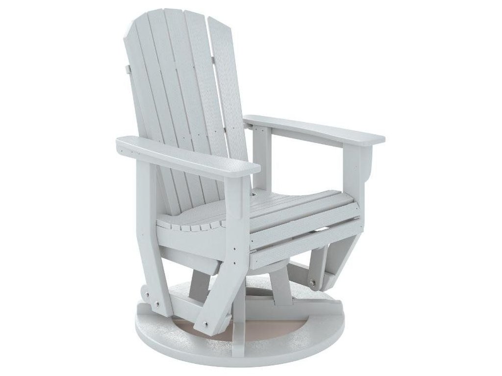 SoPoly St. Simons Swivel Glider in Stone Mountain Gray