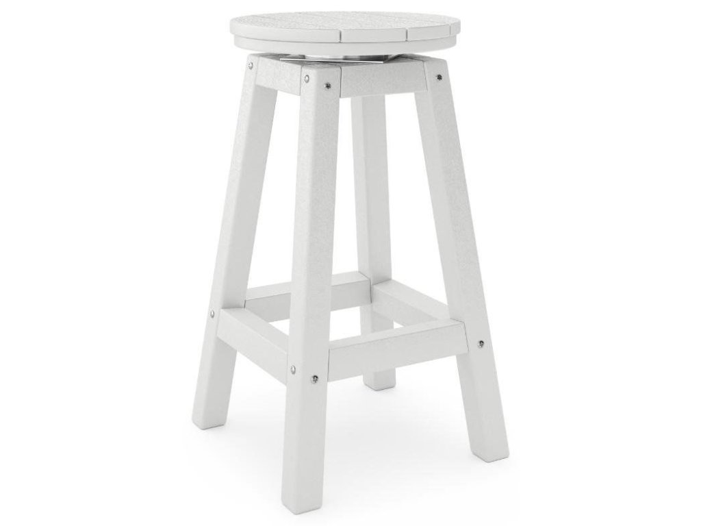 SoPoly 14" Round Counter Stool in Heron Gray