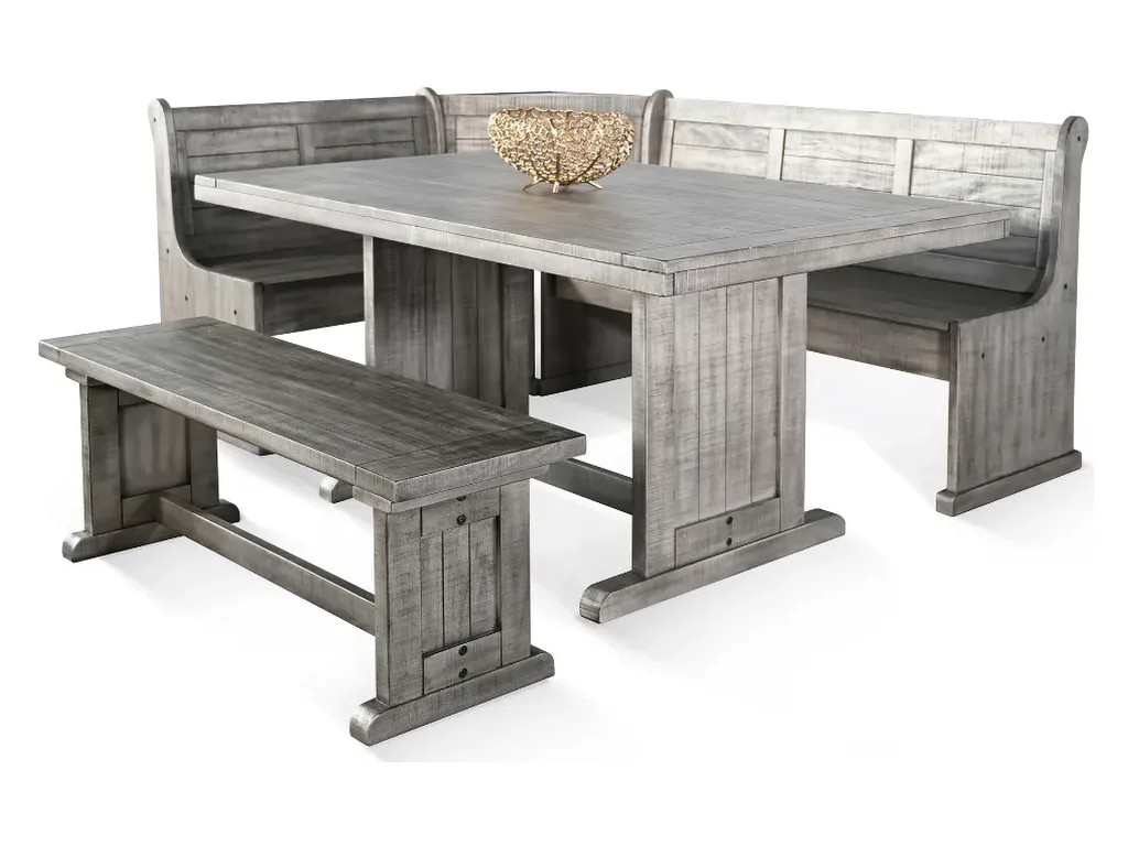 Breakfast Nook 4 PC Set in Alpine Gray - Alternative View