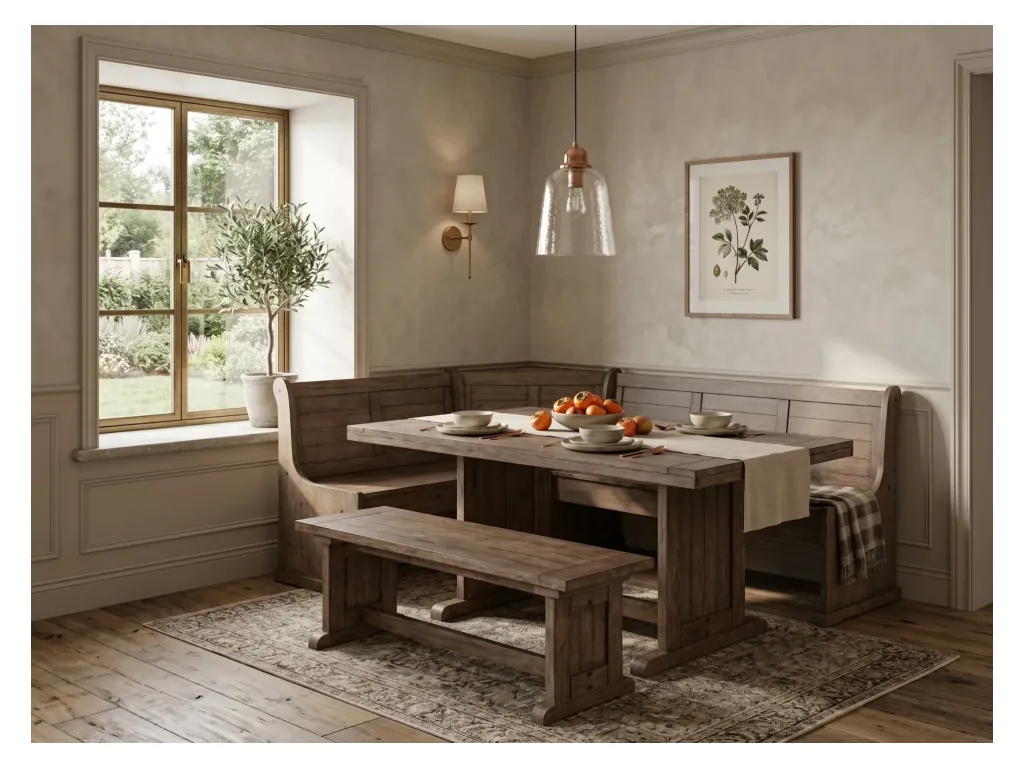 Doe Valley Breakfast Nook 4 PC Set in Buckskin