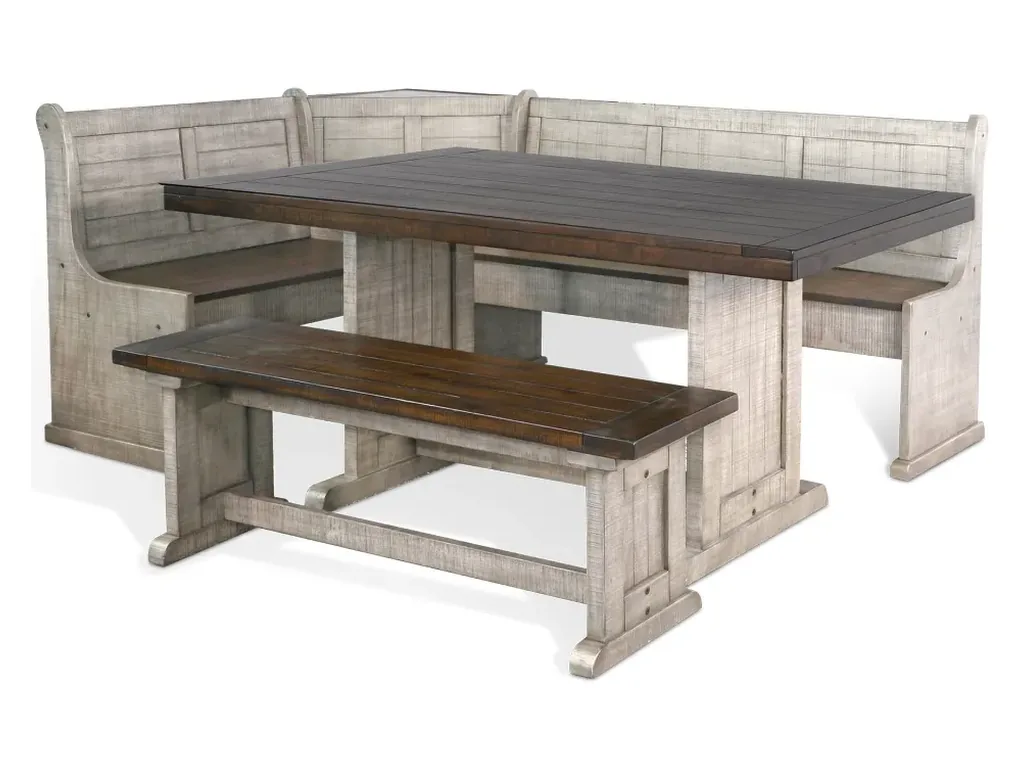 Breakfast Nook 4 PC Set in Tobacco/Alpine Gray - Alternative View