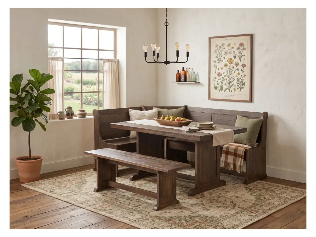 Homestead Breakfast Nook 4 PC Set in Tobacco Leaf
