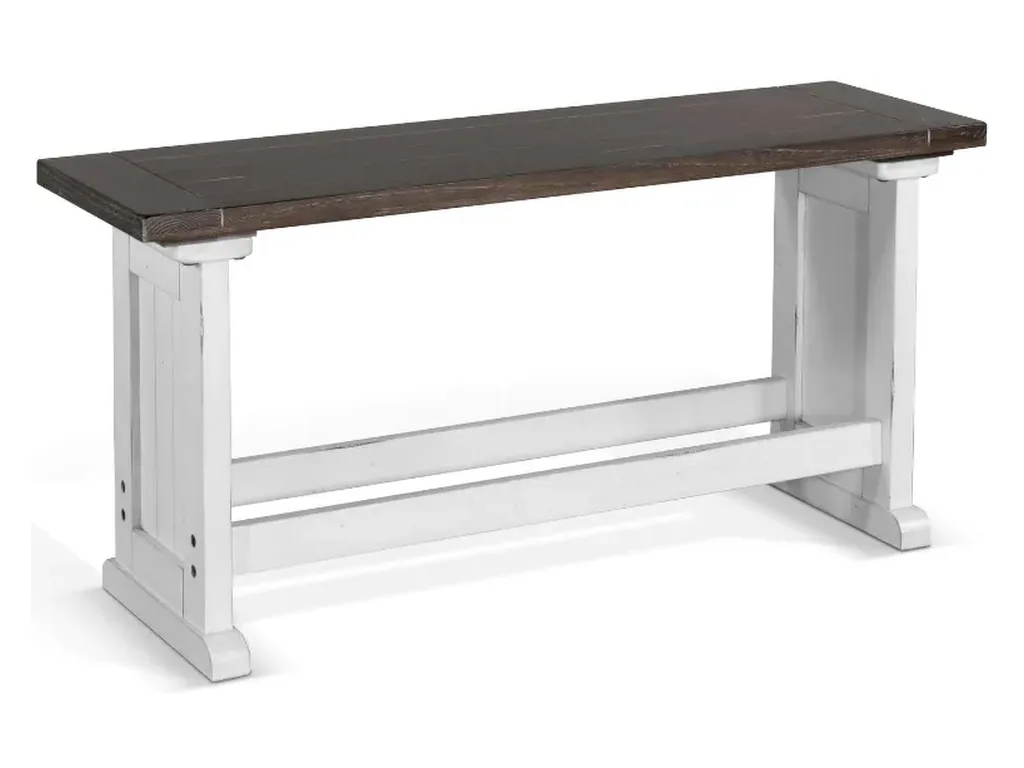 Counter Side Bench Wood Seat