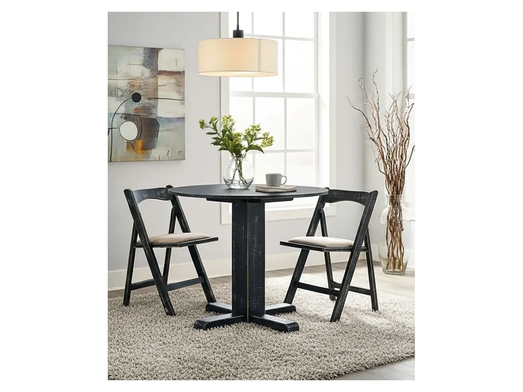 Black Sand Drop Leaf Table