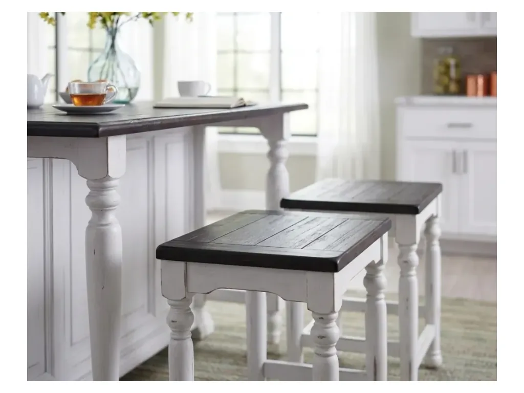 24"H Carriage House Stool Wood Seat