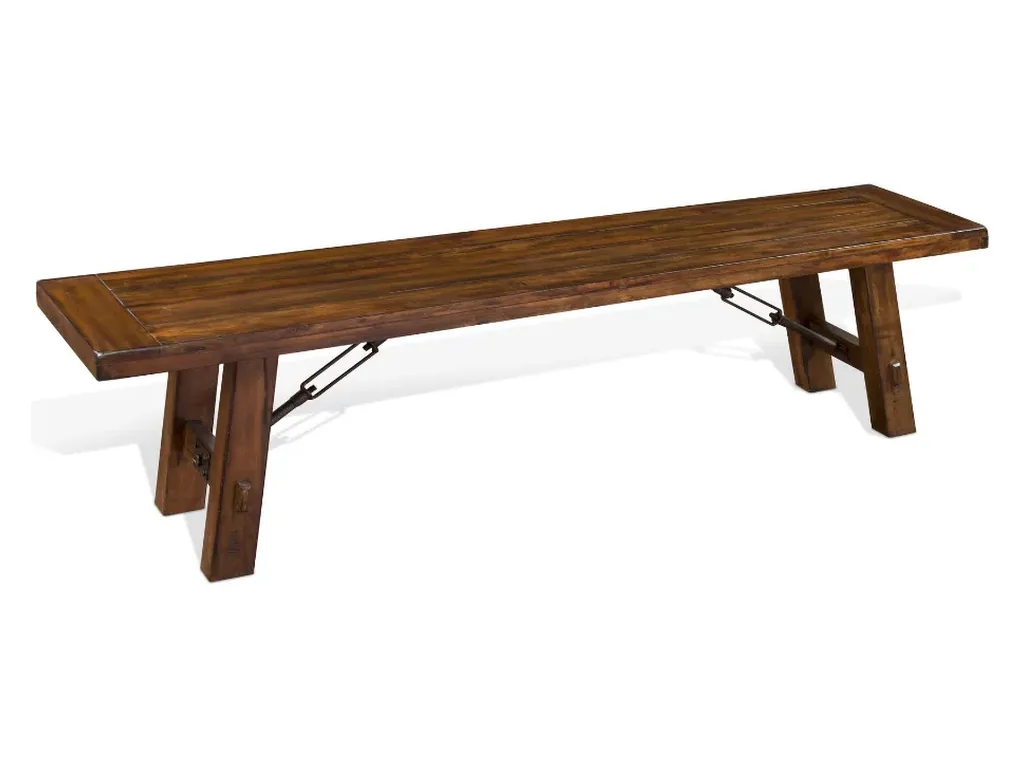 72" Tuscany Bench With Turnbuckle Wood Seat - Alternative View