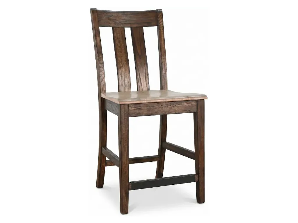 Boulder Counter Stool Wood Seat