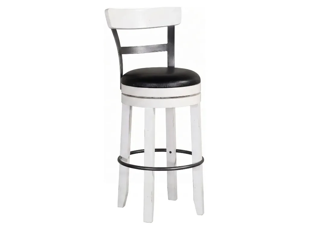 30"H Barstool With Back & Swivel Cushion Seat - Alternative View