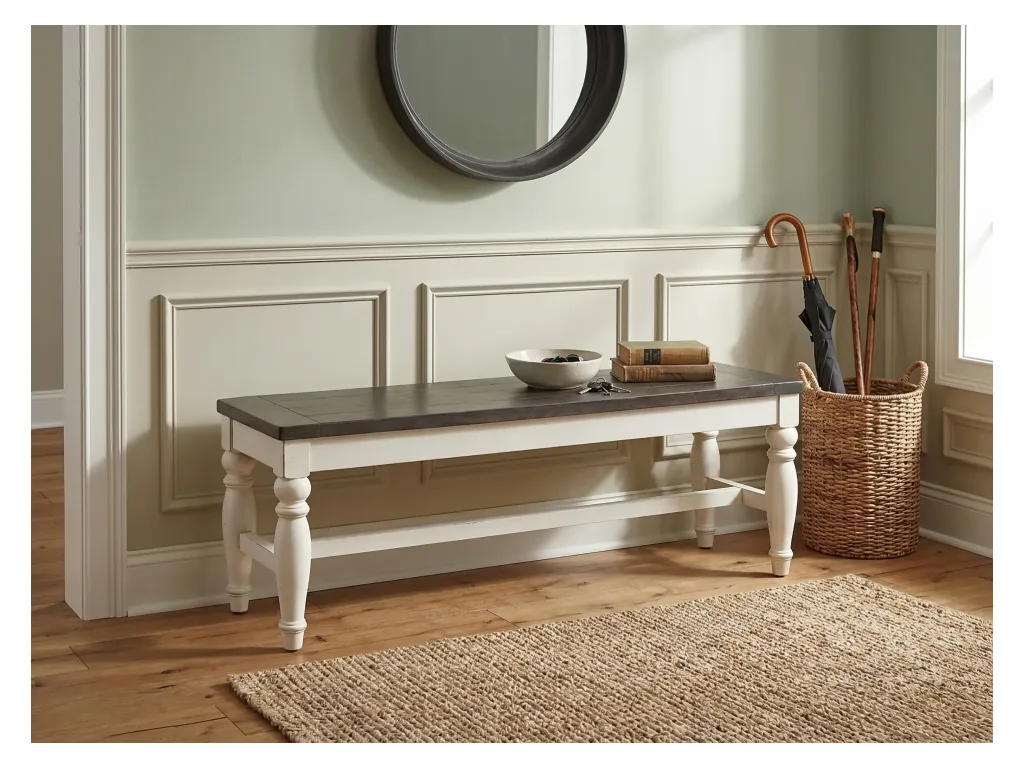 Carriage House Bench With Mindi Veneer Seat