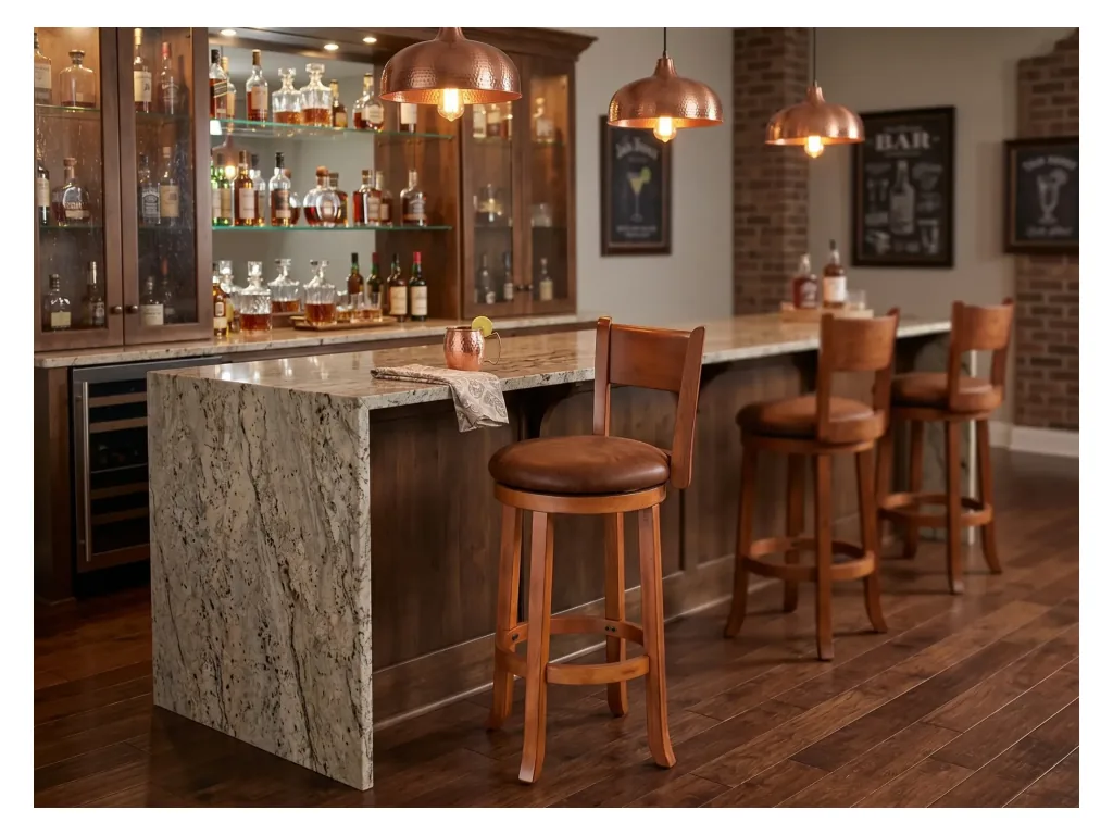 30"H Swivel Barstool Cushion Seat & Back