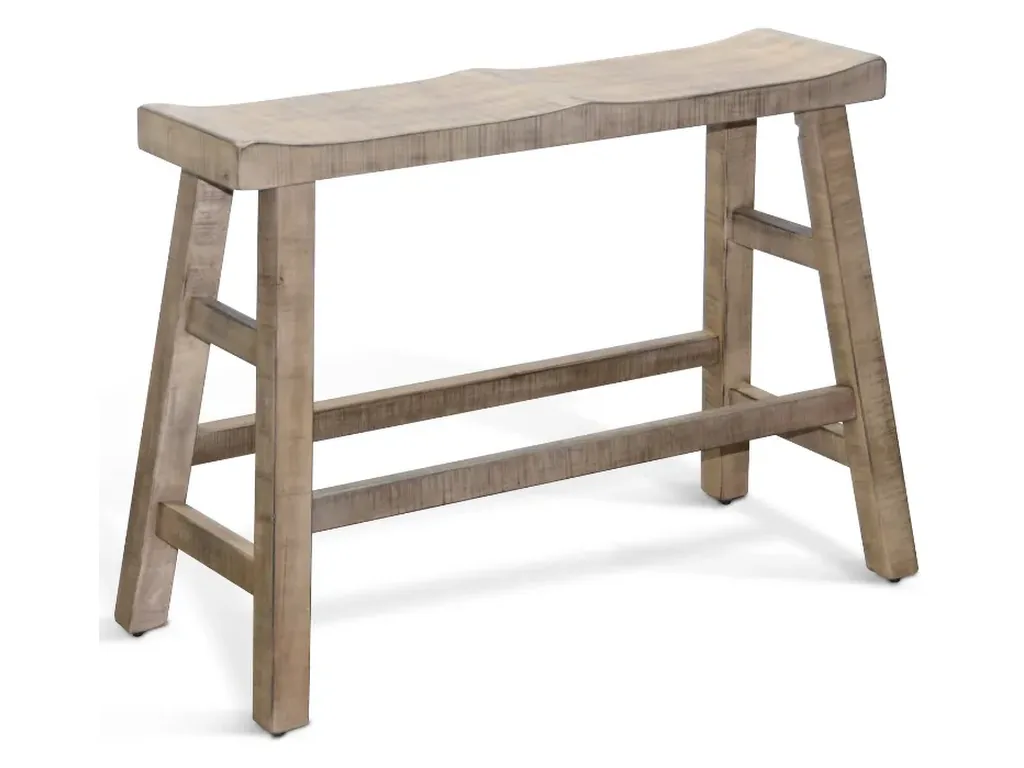 Beach Pebble 24"H Bench 9" Wood Seat
