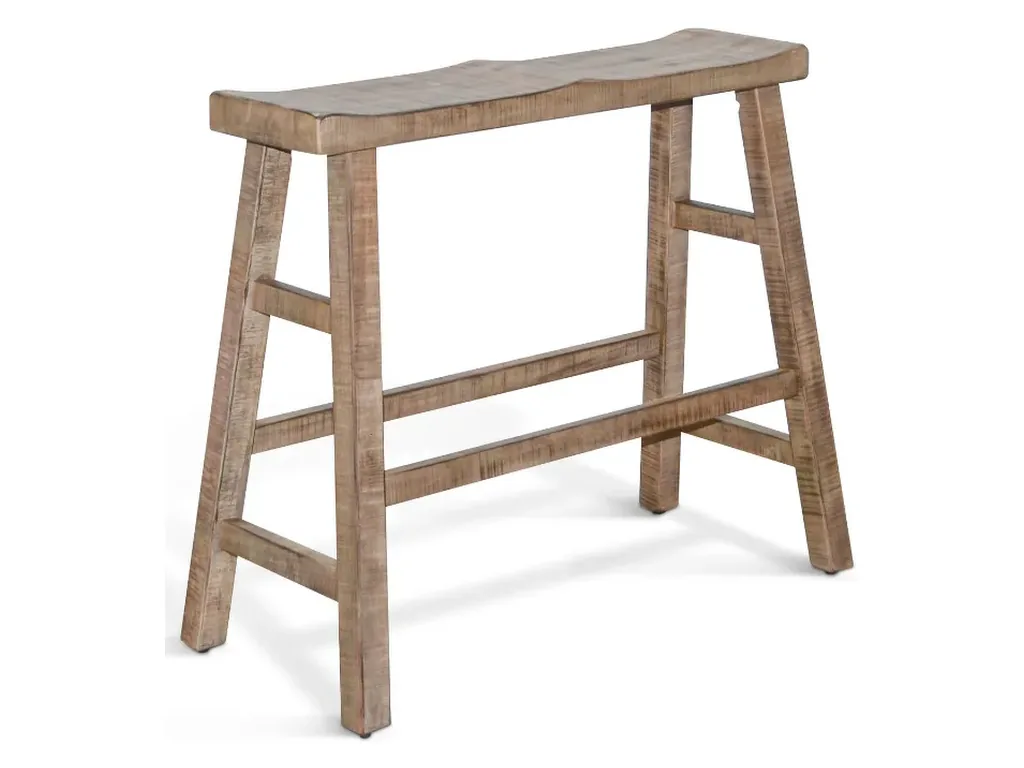 Beach Pebble 30"H Bench Wood Seat
