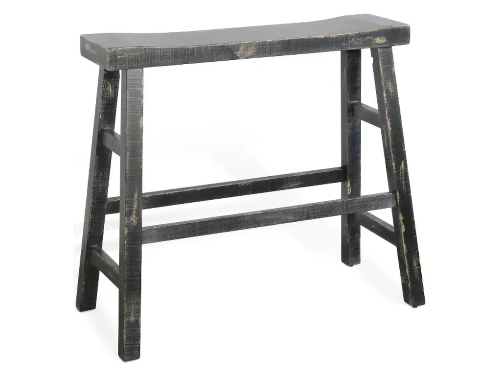 Black Sand 30"H Bench Wood Seat