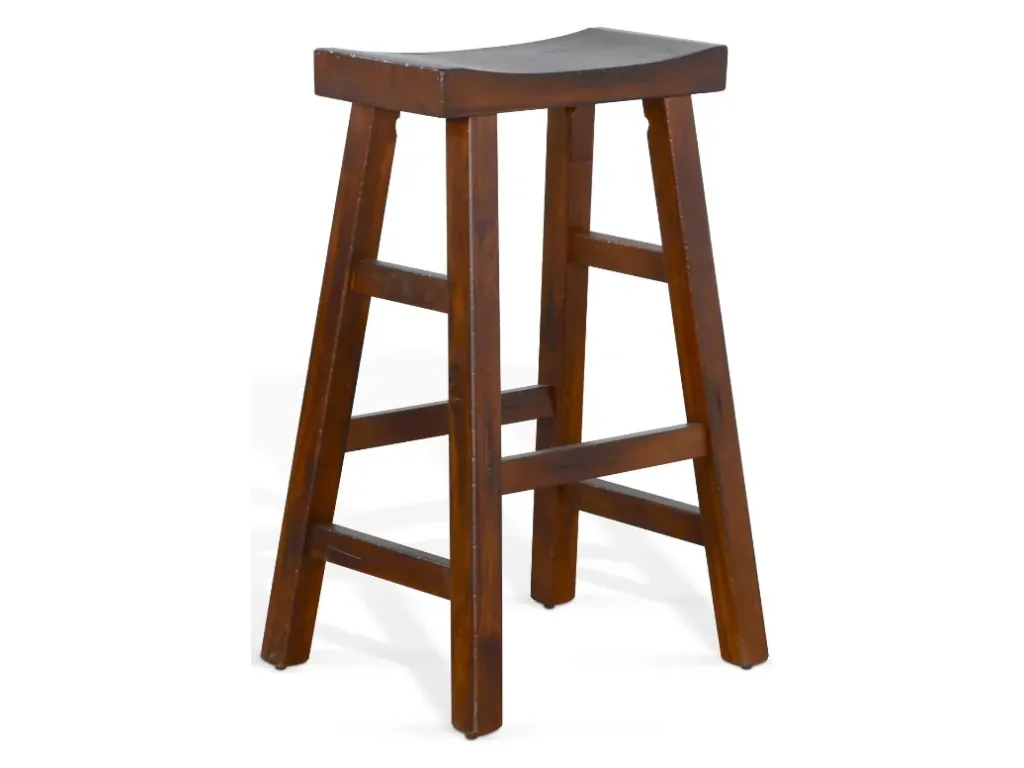 30"H Tuscany Saddle Seat Stool Wood Seat - Alternative View