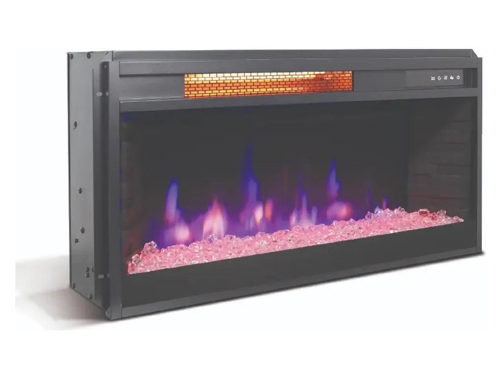 28" Crystal Fireplace Insert - Alternative View