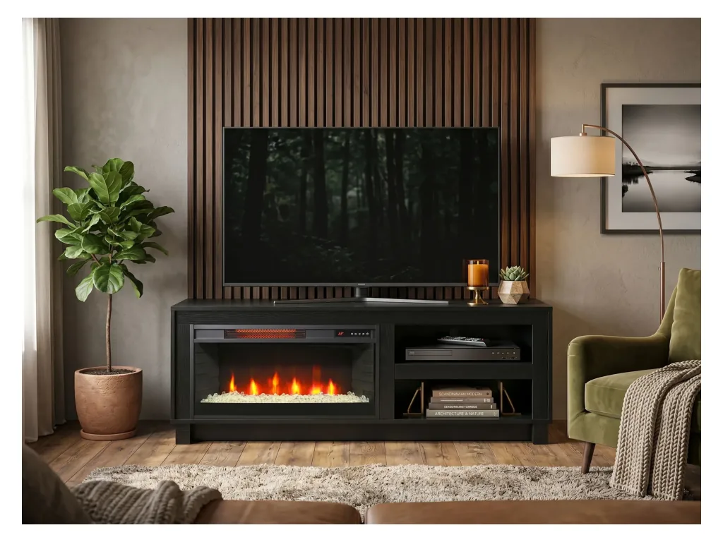 28" Crystal Fireplace Insert