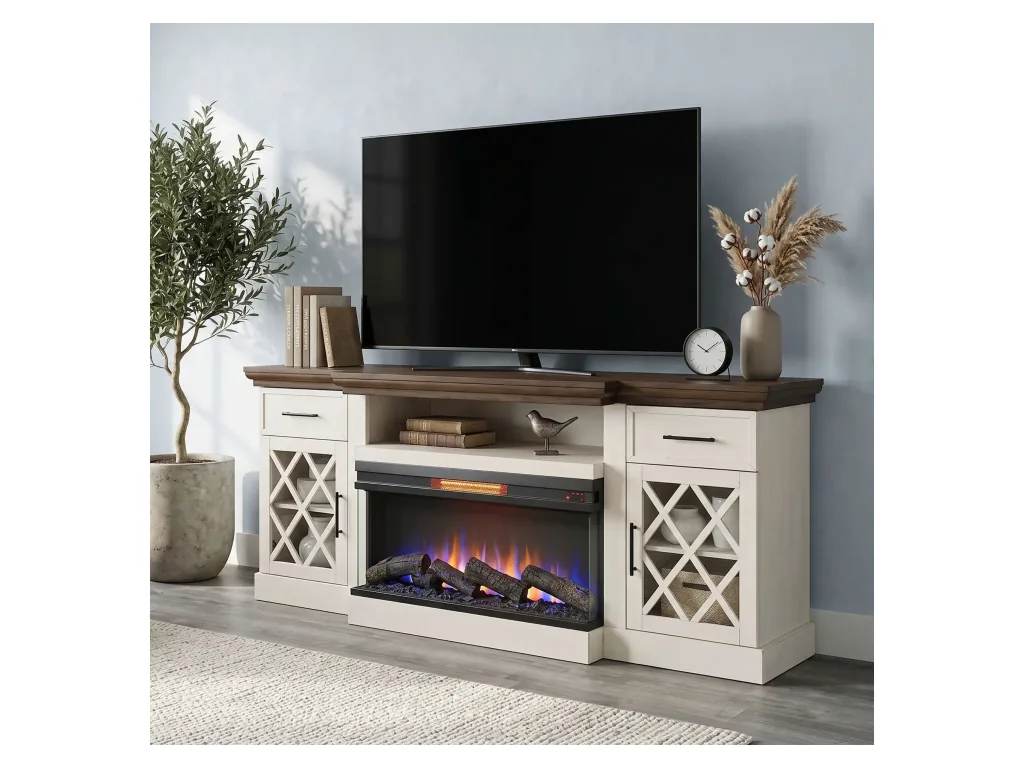 36" Panoramic Log Fireplace Insert