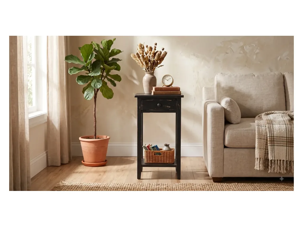 Black Sand Side Table